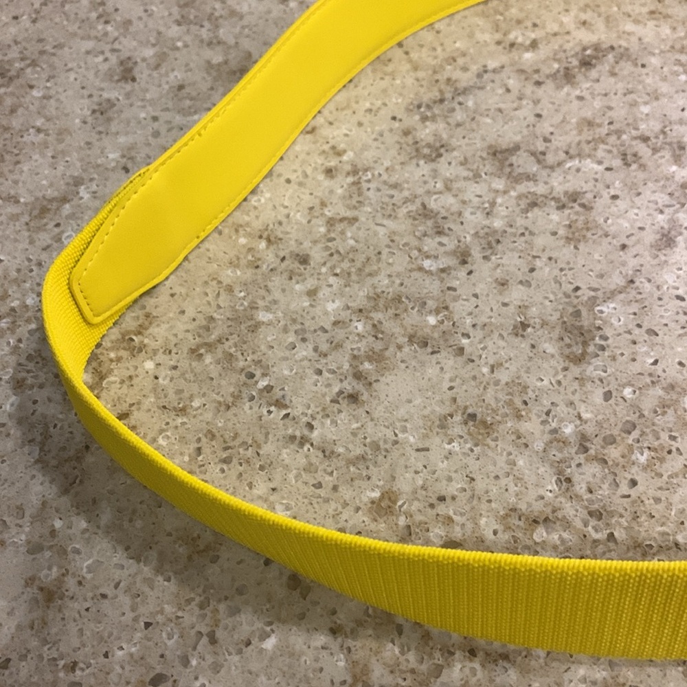 NWT G/FORE - Circle G'S Leather & Webbed Golf Belt - Yellow Size 36 - Picture 4 of 4